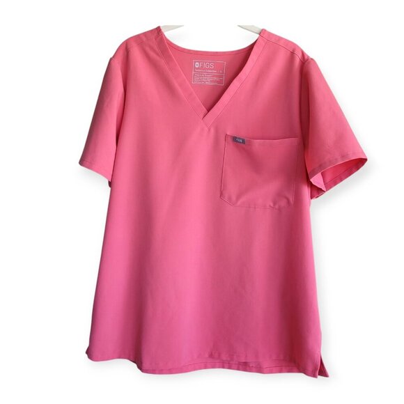 FIGS Technical Collection Coral Catarina Scrub Top Women's Size XL - Picture 3 of 8